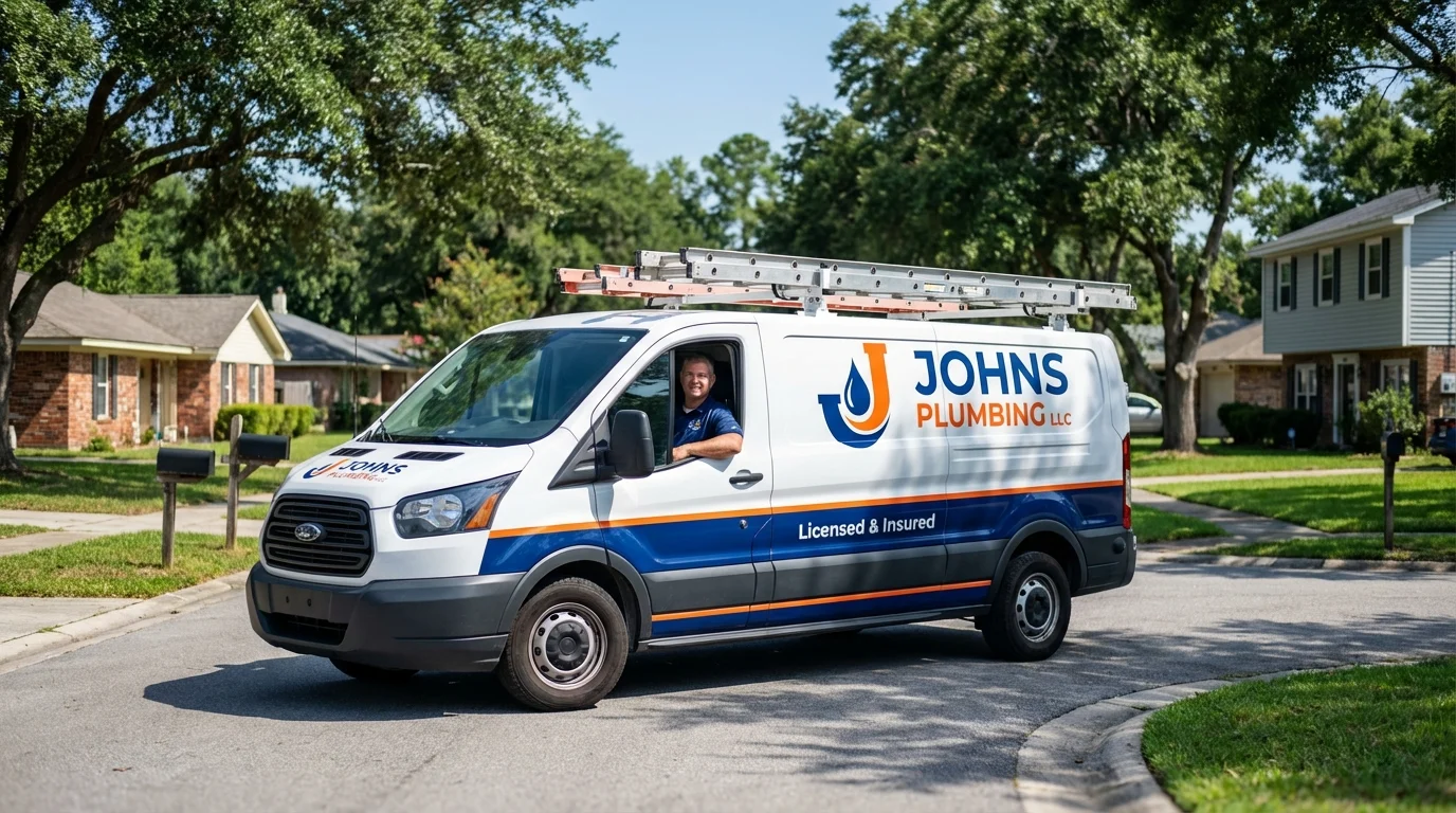 Johns Plumbing LLC service van in Richmond, MN
